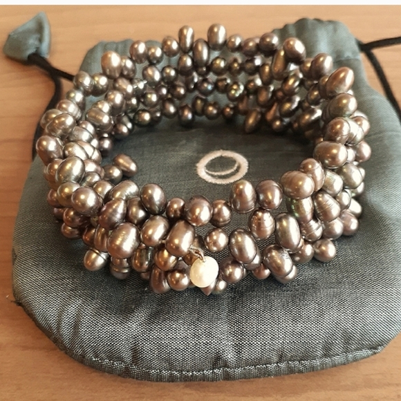 NWOT Freshwater Cultured Pearl Coil Bracelet - Picture 8 of 9